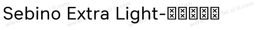Sebino Extra Light字体转换